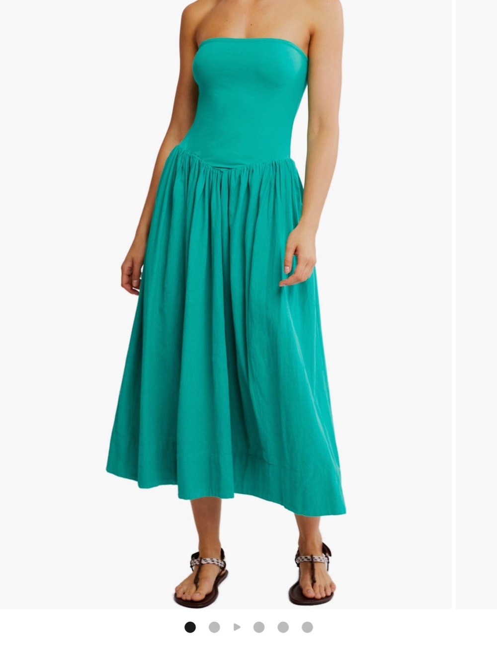 Free People Onda Strapless Midi Dress